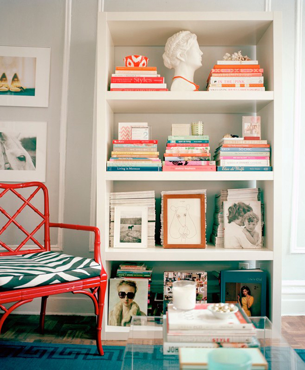 Em for Marvelous - coral bamboo chair