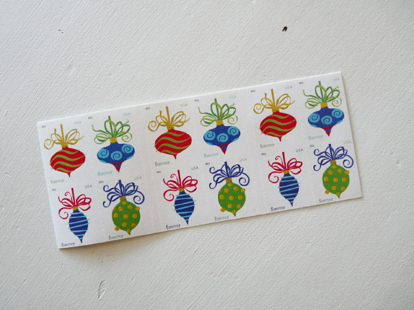 Em for Marvelous - holiday stamps