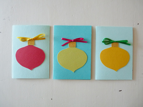 Em for Marvelous - ornament Christmas cards