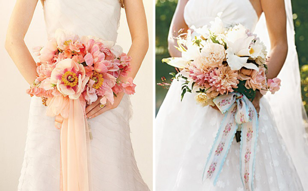 Em for Marvelous - printed ribbon bouquet wrap