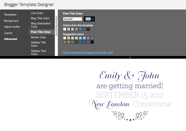 How to change post title color in Blogger