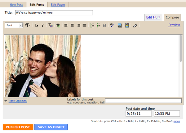 wedding web pages
