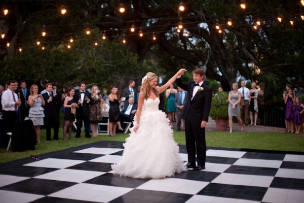 black and white dance floor