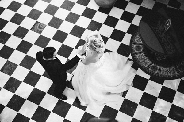 black and white dance floor