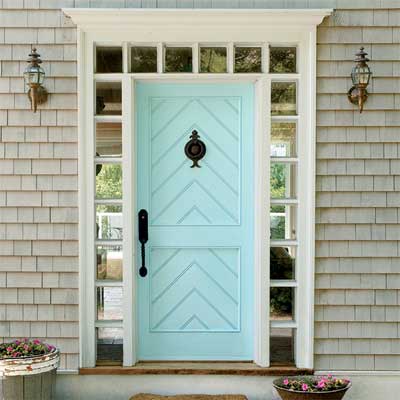 blue front doors