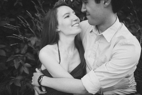 engagement session in a field