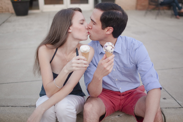 ice cream engagement session