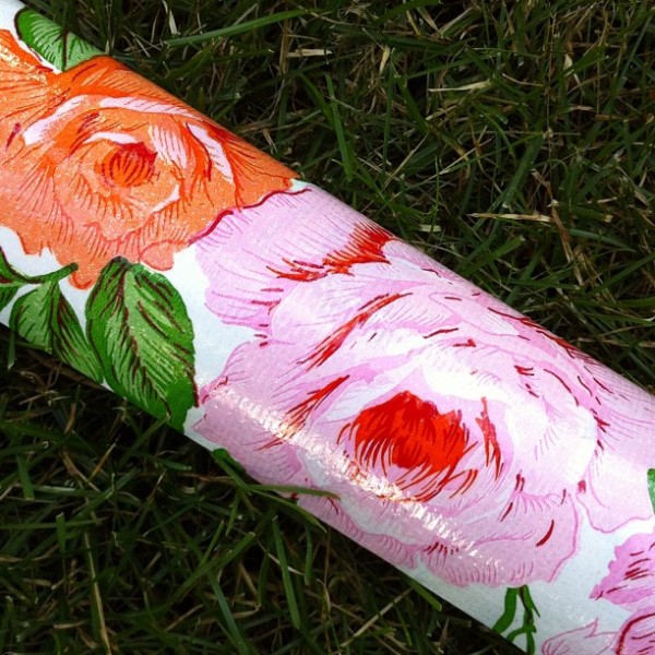 rose patterned oilcloth