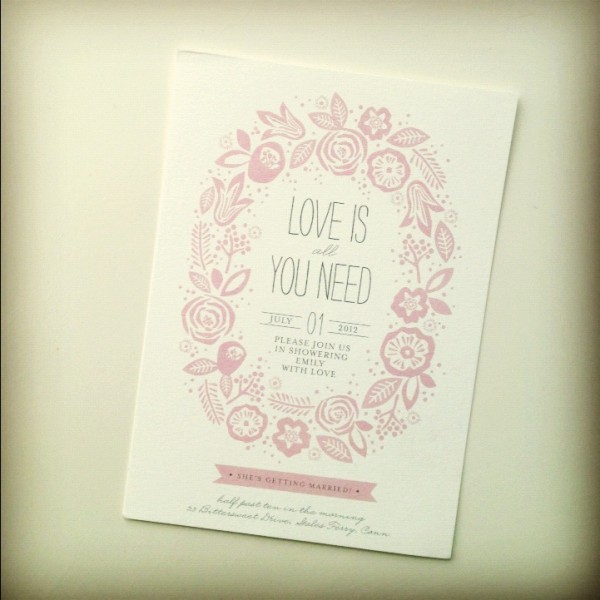 Minted shower invitation