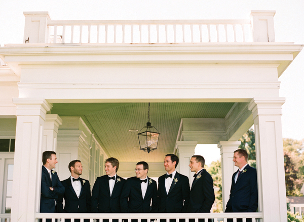 groomsmen in tuxedos