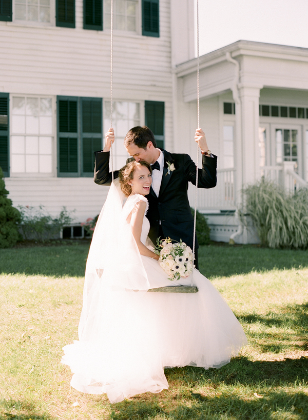 swing wedding portrait