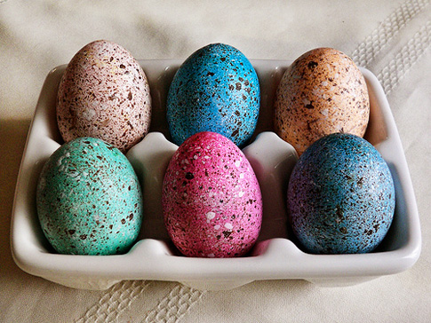 speckled easter eggs
