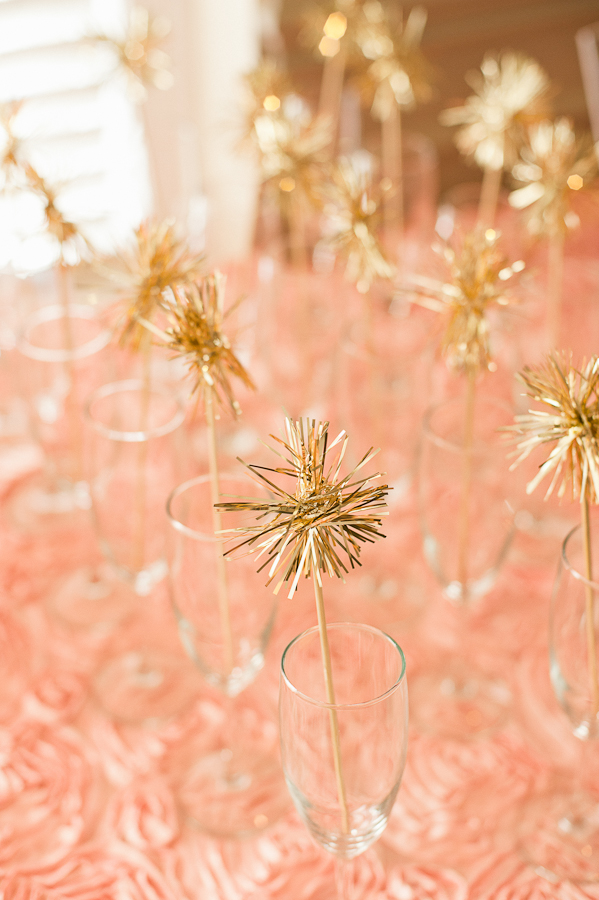 gold tinsel drink stirrers