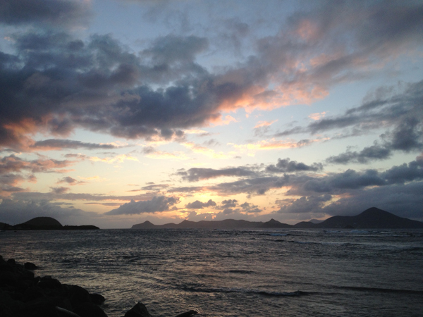 nevis sunset
