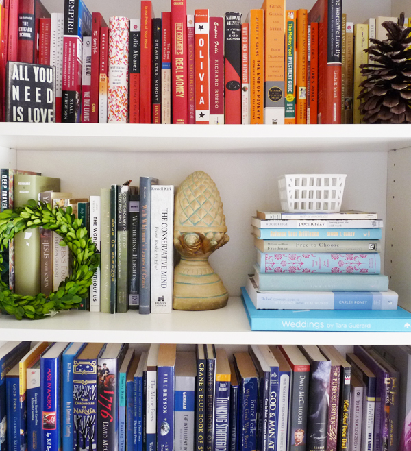 rainbow bookcase ideas