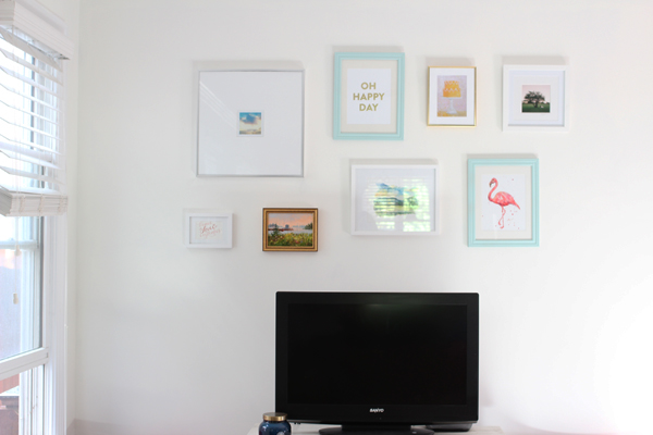 blue-and-pink-gallery-wall